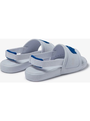 Lacoste L.30 Slide 120 1 Cui Çocuk Timsah Baskılı Beyaz Sandalet