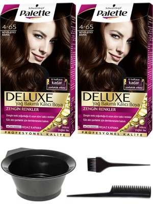 Schwarzkopf 2’li Palette Deluxe 4-65 Büyüleyici Kahve Saç Boyası ve Saç Boyama Seti
