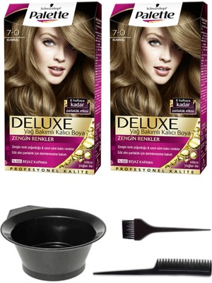Schwarzkopf 2’li Palette Deluxe 7-0 Kumral Saç Boyası ve Saç Boyama Seti