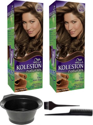 Wella 2’li Koleston Naturals 6/73 Ay Işığı Kahvesi Kalıcı Krem Saç Boyası ve Saç Boyama Seti