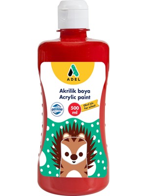 Adel Okul Akriliği 500 ml - Kırmızı