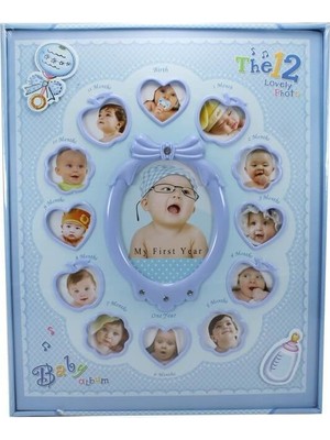 Süsle Bebek Parti Süsle Bebek ve Parti Resim Albümü 12 Ay 240 Foto Mavi