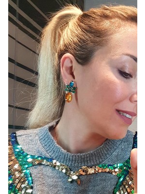 New Obsessions Crystal Ananas Küpe