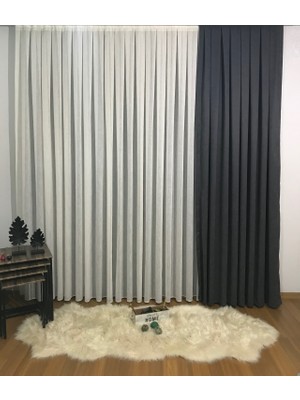 Brillant Keten Tül Perde 1/3 Pile 120 x 260 cm