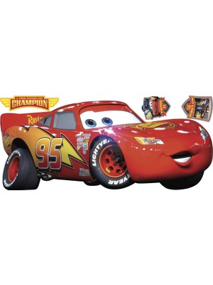 York RoomMates RMK1518GM Disney Arabalar McQueen Büyük Boy Duvar Sticker