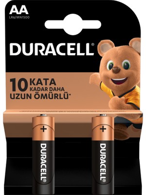 Duracell Alkalin AA Kalem Piller 2’li paket