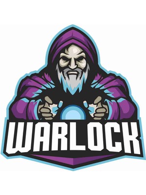 Sticker Atölyesi Warlock - Gamer - Gaming - Esports Sticker - 29008 Renkli 10 x 10 cm