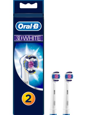 Oral-B 3D White Diş Fırçası Yedek Başlık 2'li – Beyazlatıcı Etki, Gelişmiş Temizlik ve Diş Eti Dostu Ultra Yumuşak Kıllar