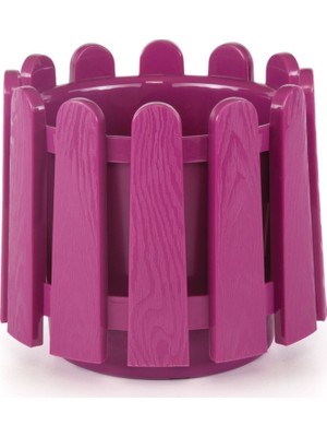 Gül Çiçek Sarayı Çit Desenli Balkon Ev Saksısı 2,6 Lt