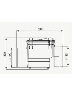 Luxwares Plastik Atık Pis Su Çekvalf Klapeli 125 mm