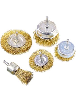 Tomax Saçaklı Daire Tel Çanak Fırça Seti 5'li