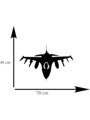 Woodenart Ledli F16 Uçak Ahşap Tablo