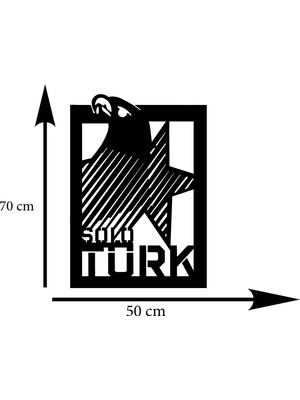 Woodenart Ledli Solotürk Ahşap Tablo