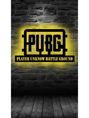 Woodenart Ledli  Pubg Ahşap Tablo