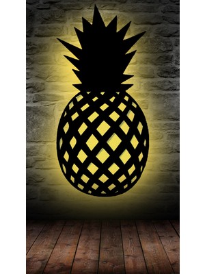 Woodenart Ledli Ananas Ahşap Tablo