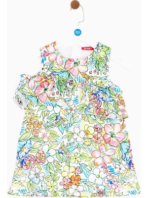 BG Baby Kız Bebek Desenli Elbise