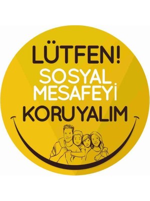StickerMarket Sosyal Mesafe Sticker