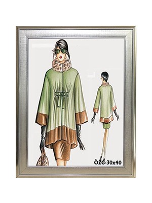 Özcanlar Dekorasyon Çerçevesi 30 x 40 cm Gümüş