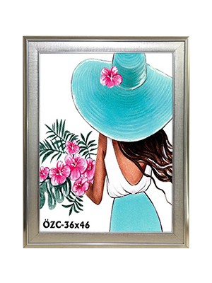 Özcanlar Dekorasyon Çerçevesi 36 x 46 cm Gümüş