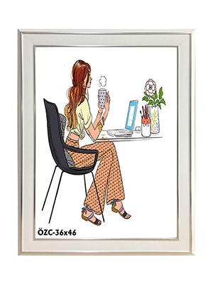 Özcanlar Dekorasyon Çerçevesi 36 x 46 cm Beyaz