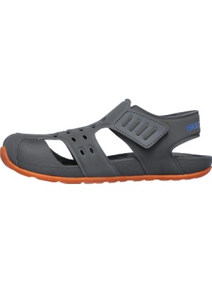 Skechers SİDE WAVE Küçük Erkek Çocuk Gri Sandalet - 92330N CCOR