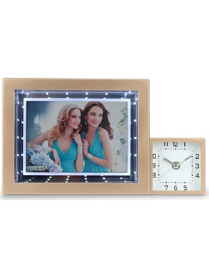 Birlik Fotoğrafçılık Sarı Saatli Kare LED Ayna XY-088