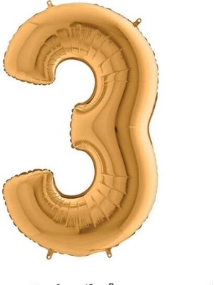 Kikajoy Dev Folyo Rakam 102 cm Balon Gold 3