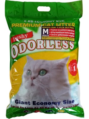 Odorless Micro Kristal Kedi Kumu 6 Kg