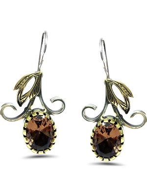 Midyat Nurtaş Gümüş Zultanit Taşlı Otantik Bayan Gümüş Küpe