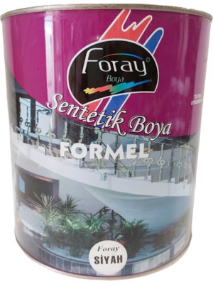 Foray Siyah Sentetik Parlak / Yağlı Boya 1 kg (0,75lt.) Ahşap Metal ve Beton Yüzeyler İçin