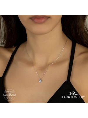 Swarovskı Pırlanta Modeli Tektaş Kolye