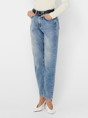 Only 15193864 Kadın Onlveneda Lıfe Mom Jeans Rea7452 Jeans Stretch Denim Pantolon 20Y