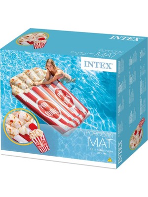 Intex Pop Corn Mat 58779 Şişme Havuz 1.78m x 1.24m Eğlenceli Tasarım ve Dayanıklı Malzeme