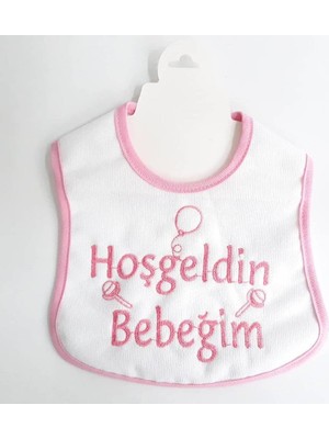 by BebekOdam Hoşgeldin Bebeğim Su Geçirmez Kız Bebek Önlüğü