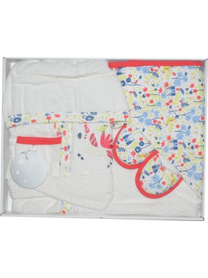Caramell Garden Kız Bebek Nar Çiçeği Havlu Bornoz Seti