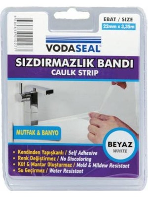 Vodaseal Banyo Küvet Lavabo Kenar Sızdırmazlık Bandı 3,35 m x 22 mm