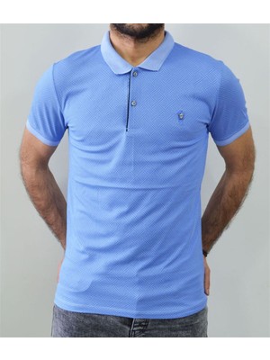 Paul Fredy Polo Yaka Kagi T-Shirt Mavi