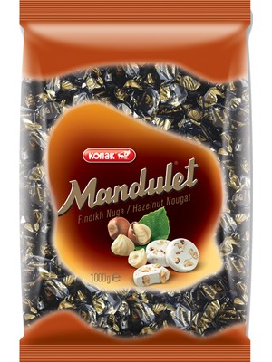 Konak Mandulet Fındıklı Nuga 1 kg Süt Aromalı Lezzetli Şekerleme Özel İçerik