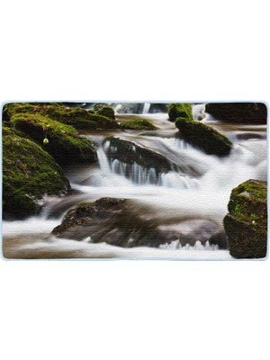 Colorix Kaymaz Deri Taban Banyo Paspas Takımı 50 x 60 cm - 60 x 100 cm