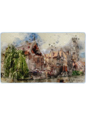 Colorix Kaymaz Deri Taban Banyo Paspas Takımı 50 x 60 cm - 60 x 100 cm