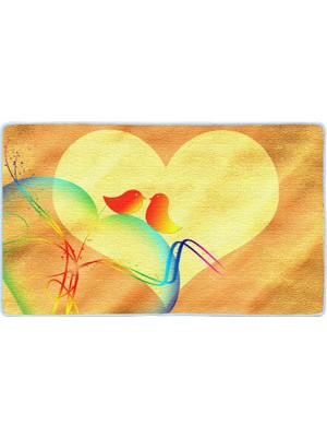 Colorix Kaymaz Deri Taban Banyo Paspas Takımı 50 x 60 cm - 60 x 100 cm