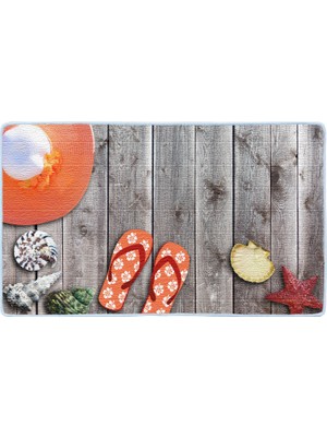 Colorix Kaymaz Deri Taban Banyo Paspas Takımı 50 x 60 cm - 60 x 100 cm