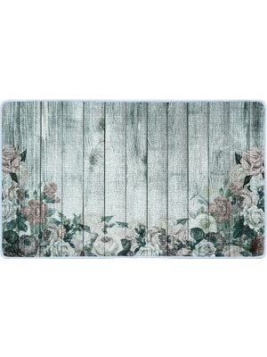 Colorix Kaymaz Deri Taban Banyo Paspas Takımı 50 x 60 cm - 60 x 100 cm