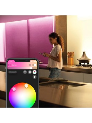 Philips Hue  Akıllı LED Şerit 1 m V4 Bluetooth Özellikli Güç Adaptörü Dahil Değildir