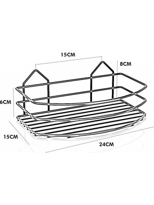 Tekno-tel Tek Katlı Banyo Duş Rafı Bakır Bk007