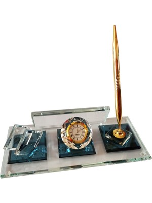 Mert Kristal Kalemli Ofis Masa İsimliği M514