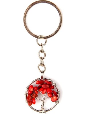 Alibaba Doğaltaş Mercan Doğal Taş Anahtarlık