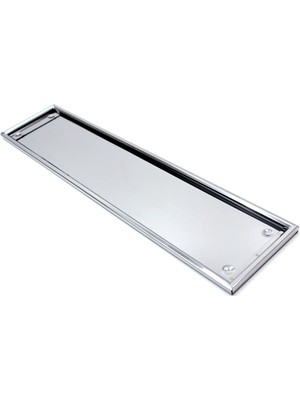 Yolpar Paslanmaz Metal Plaka Altlığı Krom Plakalık
