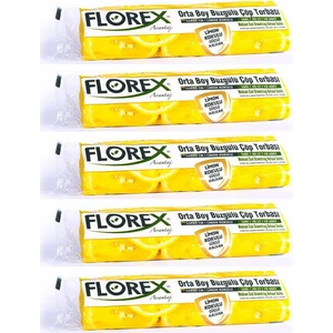 Büzgülü Limon Kokulu Orta Boy Çöp Torbası 55 x 60 cm 5 Rulo