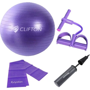 65 cm Mor Dura-Strong Deluxe Pilates Topu+Body Trimmer +Pilates Bandı + Pompa Set